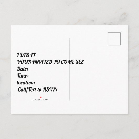 Aankondiging van het Afstuderen van de rechtenscho (Achterkant)