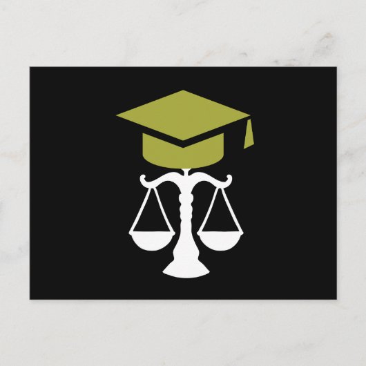 Aankondiging van het Afstuderen van de rechtenscho (Voorkant)