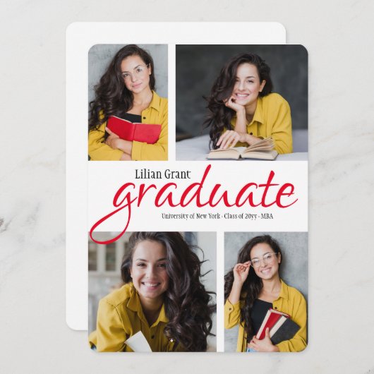 Aankondiging van het Afstuderen van de Rechthoek v (Voorkant / Achterkant)