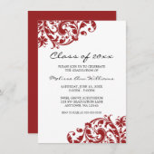 Aankondiging van het Afstuderen van de rode en zwa (Voorkant / Achterkant)