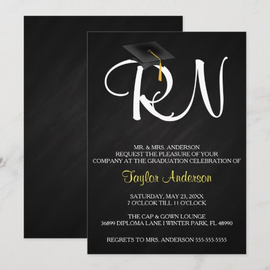 Aankondiging van het Afstuderen van de Stethoscoop (Voorkant / Achterkant)