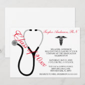 Aankondiging van het Afstuderen van de Stethoscoop (Voorkant / Achterkant)