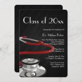 Aankondiging van het Afstuderen van de Stethoscoop (Voorkant / Achterkant)