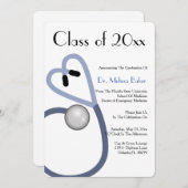 Aankondiging van het Afstuderen van de Stethoscoop (Voorkant / Achterkant)