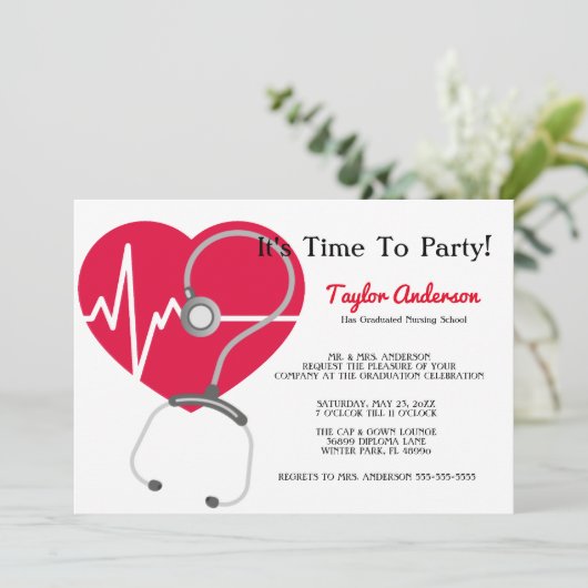 Aankondiging van het Afstuderen van de Stethoscoop (Staand voorkant)