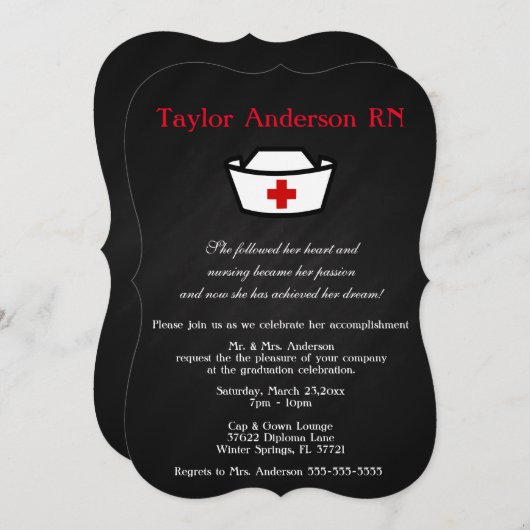 Aankondiging van het Afstuderen van de Trendy Nurs (Voorkant / Achterkant)