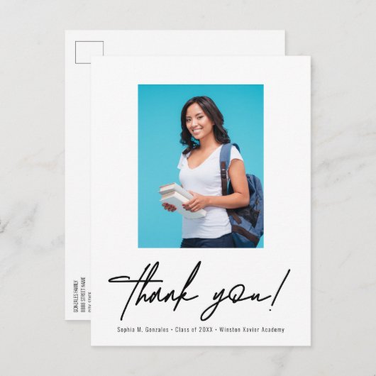 Aankondiging van het Afstuderen van de Universitei (Voorkant / Achterkant)