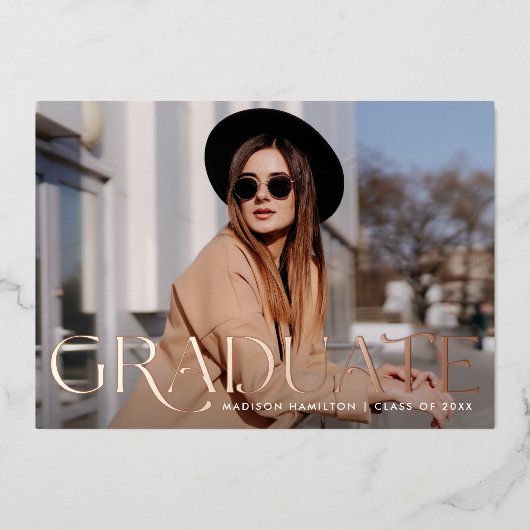 Aankondiging van het Afstuderen van Elegant Afstud (Voorkant)