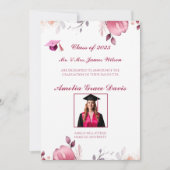 Aankondiging van het Afstuderen van Elegant Floral (Voorkant)