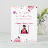 Aankondiging van het Afstuderen van Elegant Floral (Staand voorkant)