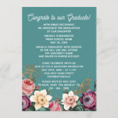 Aankondiging van het Afstuderen van Floral Boho me (Achterkant)