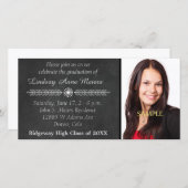 Aankondiging van het Afstuderen van het Chalkboard (Voorkant / Achterkant)