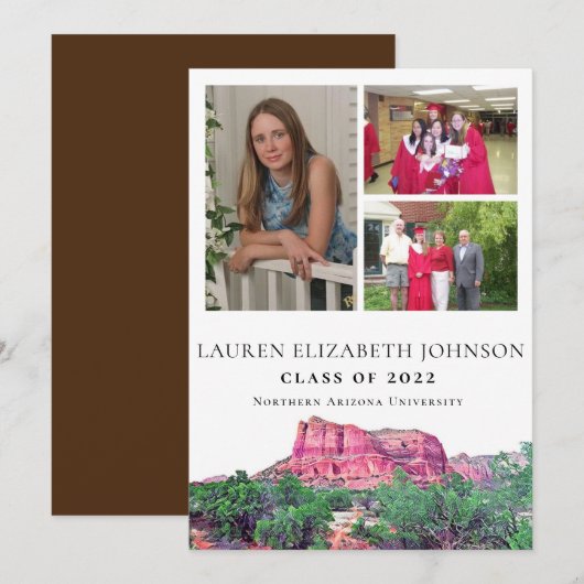 Aankondiging van het Afstuderen van het noordelijk (Voorkant / Achterkant)