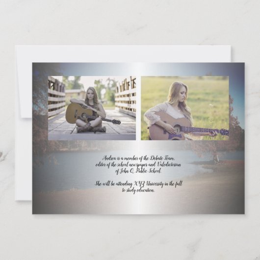 Aankondiging van het Afstuderen van het Serene Lak (Achterkant)