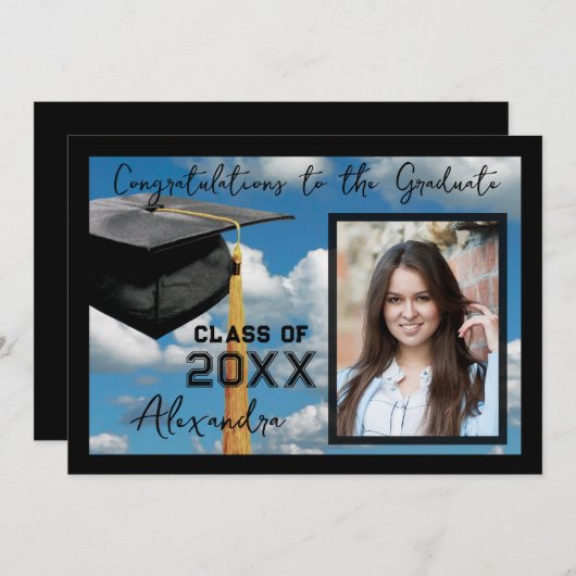 Aankondiging van het Afstuderen van het "Soaring B (Voorkant / Achterkant)