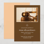 Aankondiging van het Afstuderen van Law Major Gave (Voorkant / Achterkant)