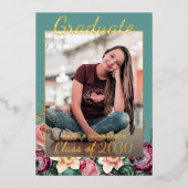 Aankondiging van het Afstuderen van Pink Floral Bo (Voorkant)