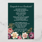 Aankondiging van het Afstuderen van Pink Floral Bo (Achterkant)