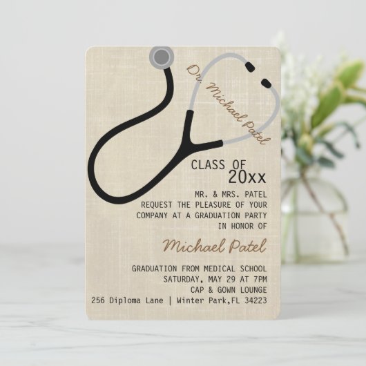 Aankondiging van het Afstuderen van Stethoscoop Me (Staand voorkant)