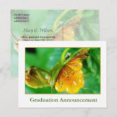 Aankondiging van het afstuderen van wilde bosbesse (Voorkant / Achterkant)