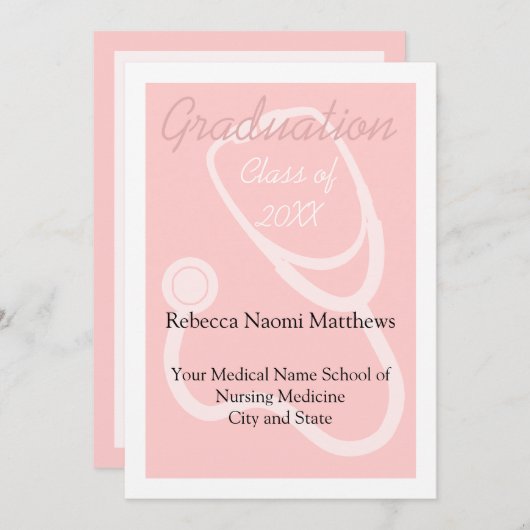 Aankondiging van het Afstuderen voor de gezondheid (Voorkant / Achterkant)