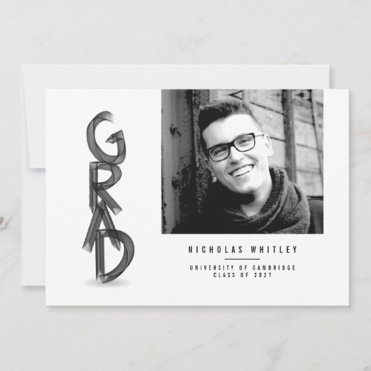 Aankondiging van het Afstuderen voor grafische kaa (Voorkant)