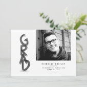 Aankondiging van het Afstuderen voor grafische kaa (Staand voorkant)