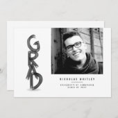 Aankondiging van het Afstuderen voor grafische kaa (Voorkant / Achterkant)