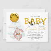 Aankondiging van het Baby shower van het ballonkon (Voorkant)