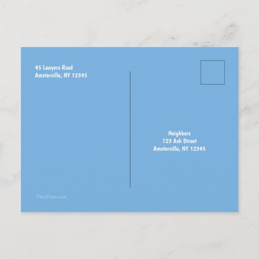 Aankondiging van het Briefkaart van Garage Sale (Achterkant)