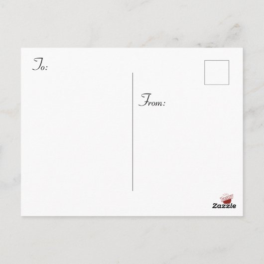 Aankondiging van het Christus Briefkaart (Achterkant)