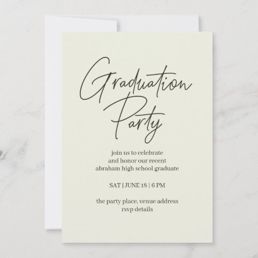 Aankondiging van het eindexamenfeest van de klas v (Achterkant)