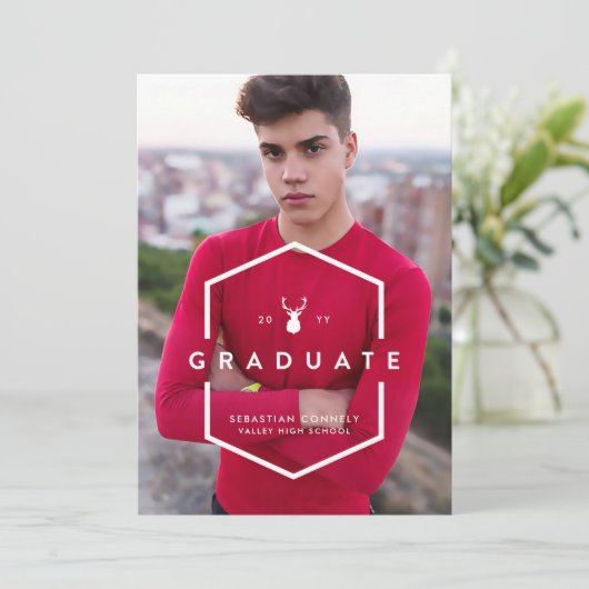 Aankondiging van het Geometrische Afstudeerder lic (Staand voorkant)