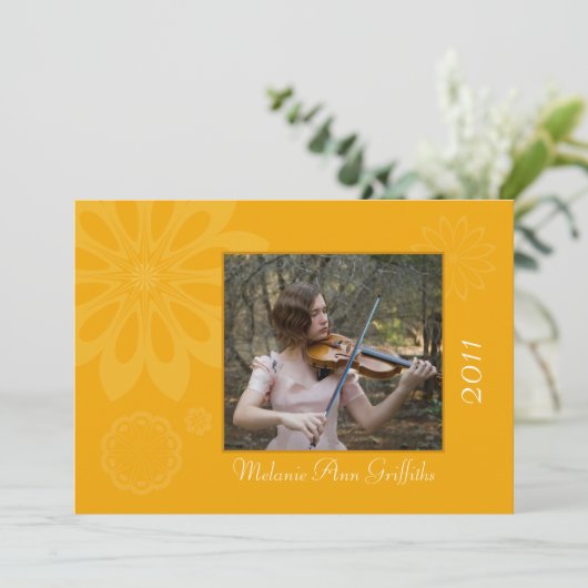 Aankondiging van het Gold Bohemian Floral Afstuder (Staand voorkant)