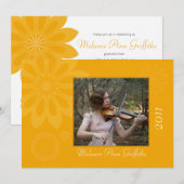 Aankondiging van het Gold Bohemian Floral Afstuder (Voorkant / Achterkant)