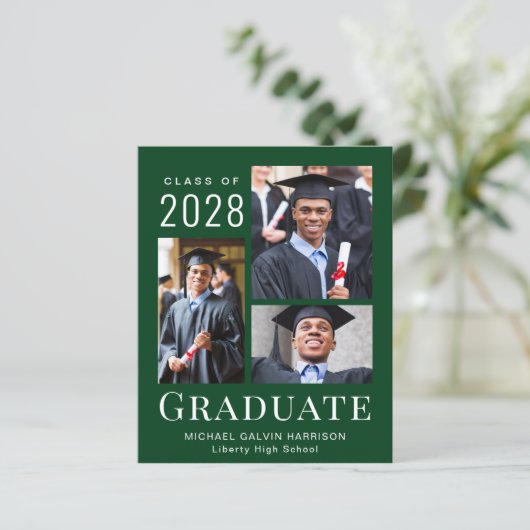 Aankondiging van het groene Afstuderen van het mod (Staand voorkant)