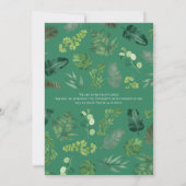 Aankondiging van het groene botanische elegante Af (Achterkant)