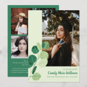 Aankondiging van het groene botanische elegante Af (Voorkant / Achterkant)