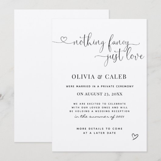 Aankondiging van het huwelijk (Voorkant / Achterkant)