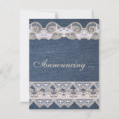Aankondiging van het huwelijk  Denim en Lace (Voorkant)