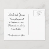 Aankondiging van het huwelijk in de herfst gekleur (Achterkant)