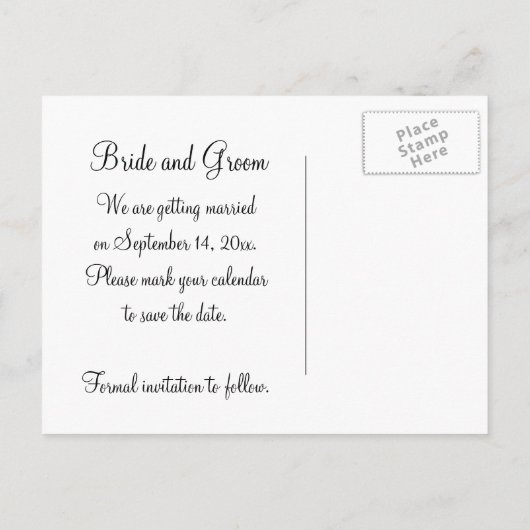 Aankondiging van het huwelijk in de herfst gekleur (Achterkant)