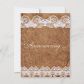 Aankondiging van het huwelijk met Lace en Lace (Voorkant)