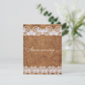 Aankondiging van het  huwelijk met Lace en Lace (Staand voorkant)