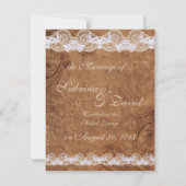 Aankondiging van het  huwelijk met Lace en Lace (Achterkant)