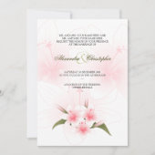 Aankondiging van het huwelijk met roze en witte ge (Voorkant)