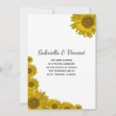 Aankondiging van het huwelijk tussen zonnebloemen (Voorkant)