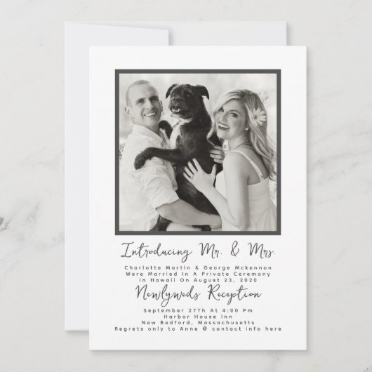 Aankondiging van het huwelijk van Big Photo Passen (Voorkant)