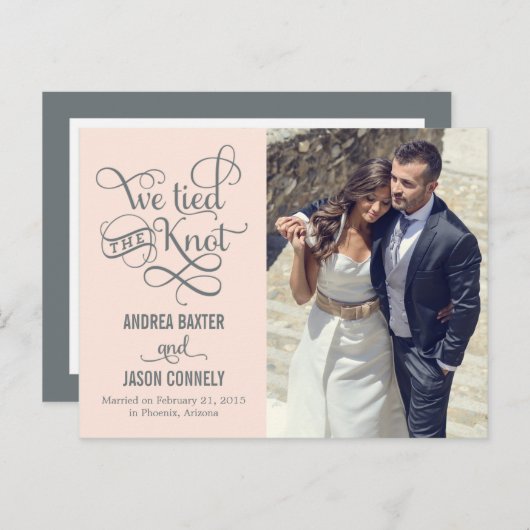 Aankondiging van het huwelijk van de edele Knot -  (Voorkant / Achterkant)