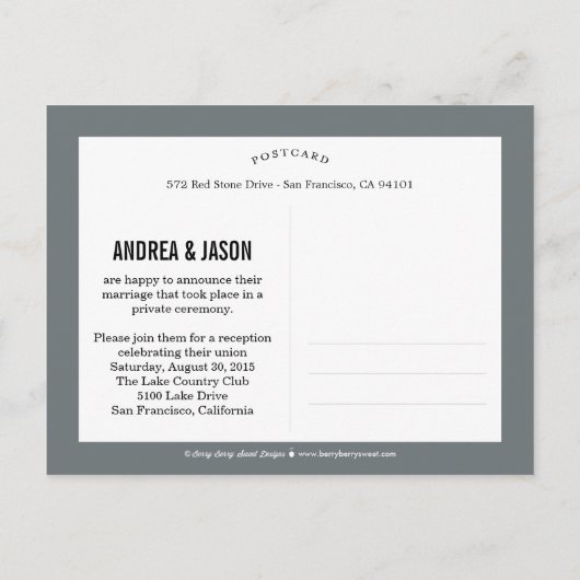 Aankondiging van het huwelijk van de edele Knot -  (Achterkant)